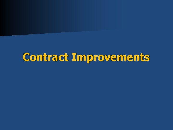 Contract Improvements 
