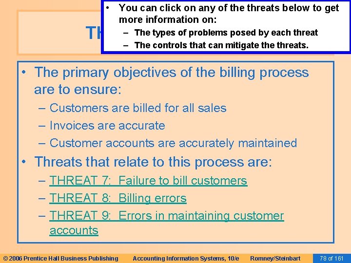  • You can click on any of the threats below to get more