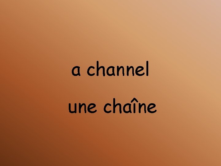 a channel une chaîne 