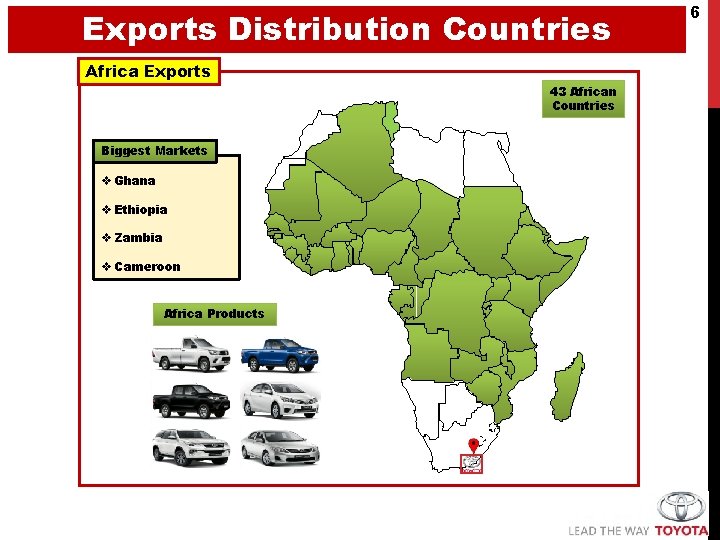 Exports Distribution Countries Africa Exports 43 African Countries Biggest Markets v Ghana v Ethiopia