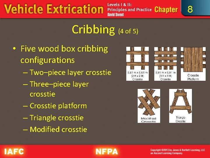 8 Cribbing (4 of 5) • Five wood box cribbing configurations – Two–piece layer