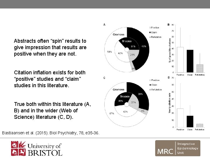 Abstracts often “spin” results to give impression that results are positive when they are