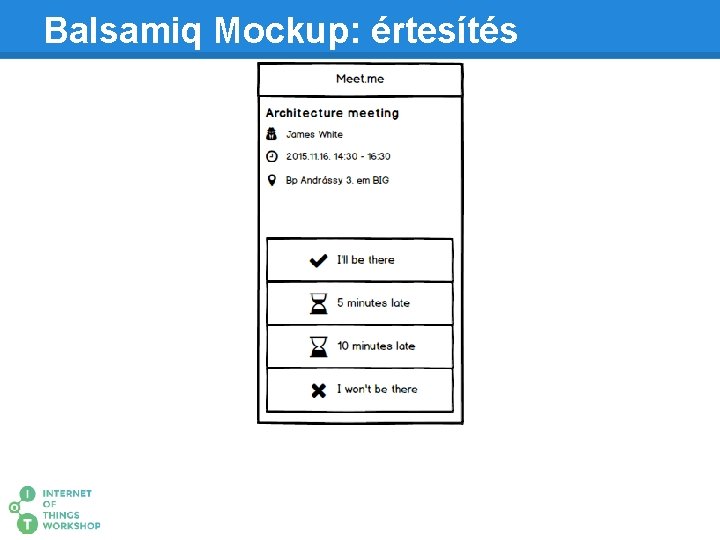 Balsamiq Mockup: értesítés 