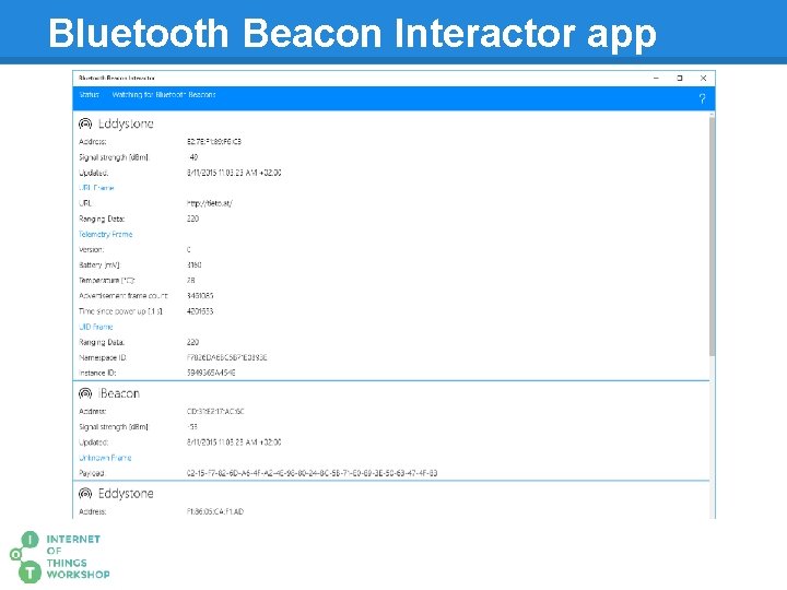 Bluetooth Beacon Interactor app 
