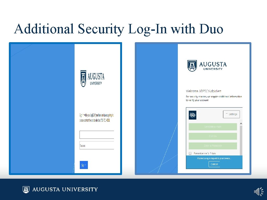 Additional Security Log-In with Duo 