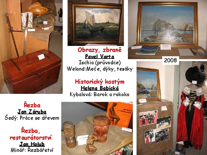 Obrazy, zbraně Pavel Varta Ischia (průvodce) Weland: Meče, dýky, tesáky Historický kostým Helena Babická