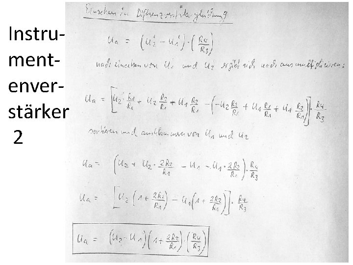 Instrumentenverstärker 2 