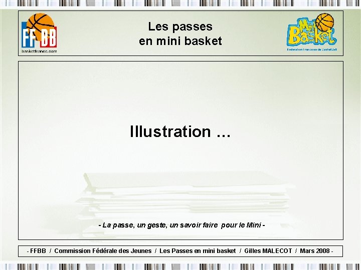 Les passes en mini basket Illustration … - La passe, un geste, un savoir