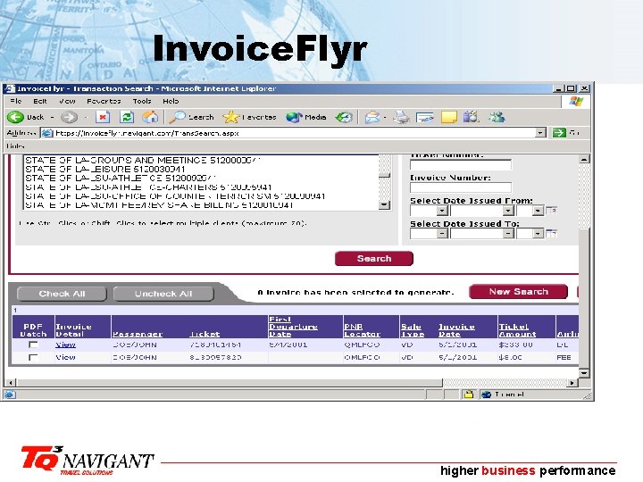 Invoice. Flyr higher business performance 