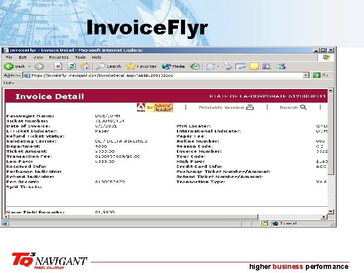 Invoice. Flyr higher business performance 