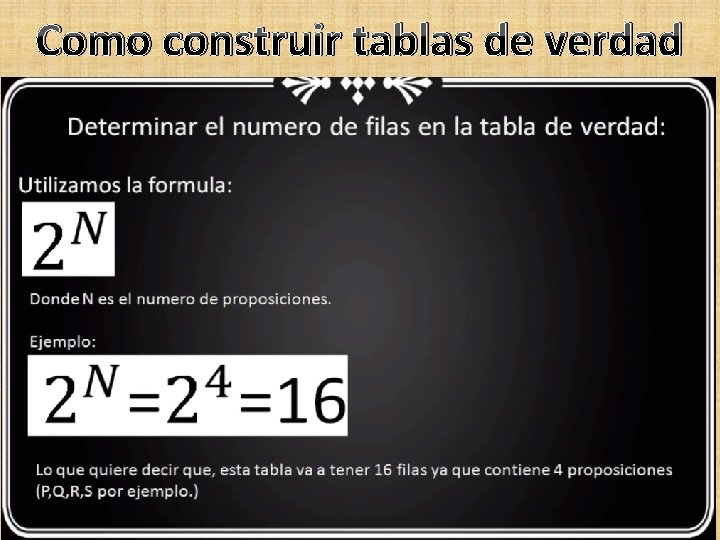 Como construir tablas de verdad 