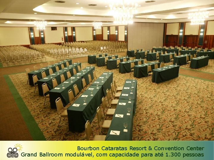 Bourbon Cataratas Resort & Convention Center Grand Ballroom modulável, com capacidade para até 1.