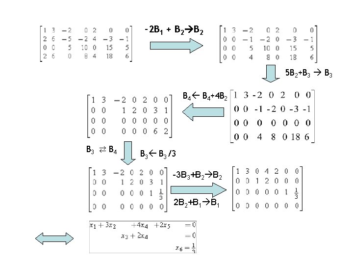 -2 B 1 + B 2 5 B 2+B 3 B 4+4 B 2