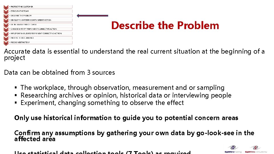 Describe the Problem Accurate data is essential to understand the real current situation at