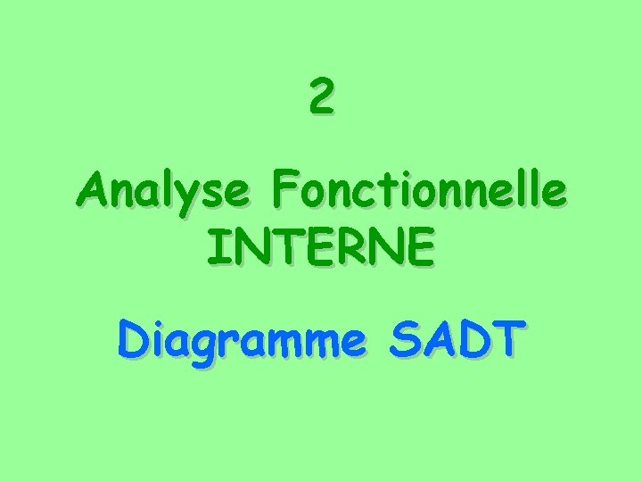 2 Analyse Fonctionnelle INTERNE Diagramme SADT 