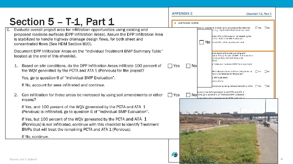 Section 5 – T-1, Part 1 Brown and Caldwell 35 