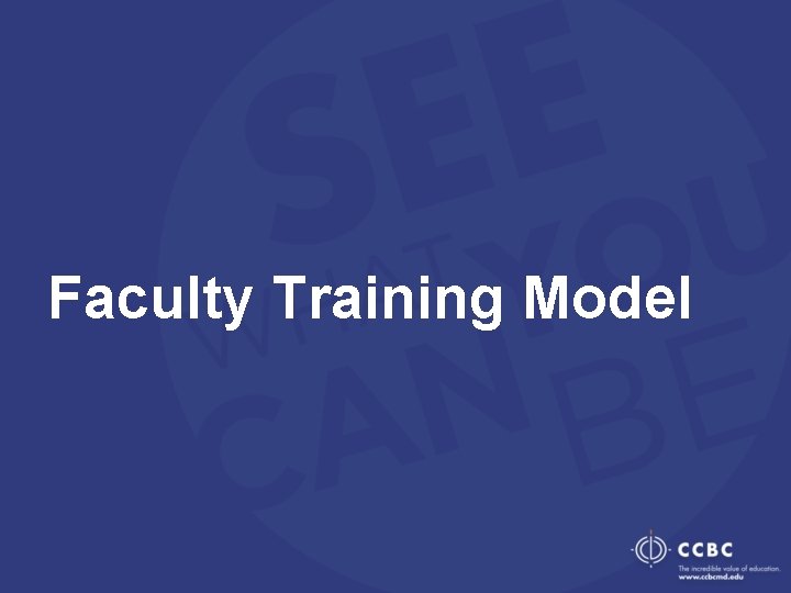 Faculty Training Model 