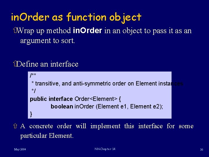 in. Order as function object ñWrap up method in. Order in an object to