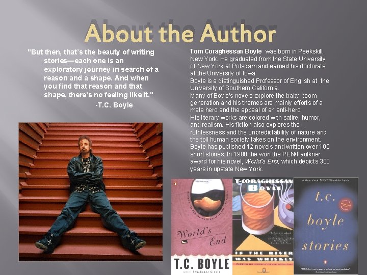 About the Author "But then, that’s the beauty of writing stories—each one is an