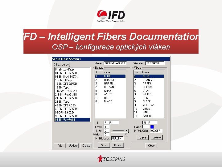 IFD – Intelligent Fibers Documentation OSP – konfigurace optických vláken 