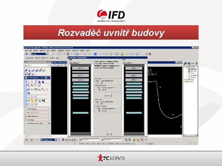 Rozvaděč uvnitř budovy 