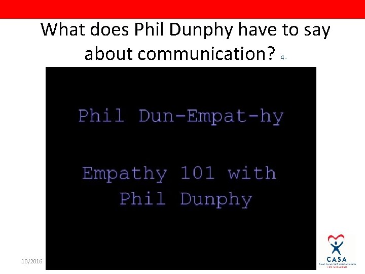 What does Phil Dunphy have to say about communication? 4 - 10/2016 