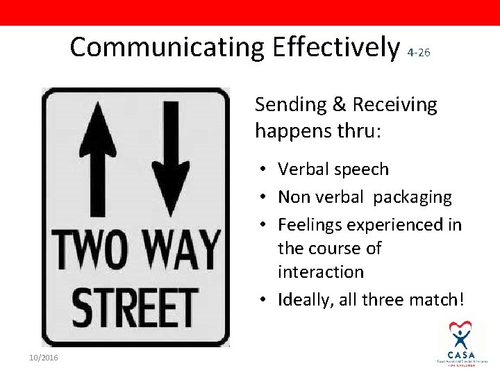 Communicating Effectively 4 -26 Sending & Receiving happens thru: • Verbal speech • Non