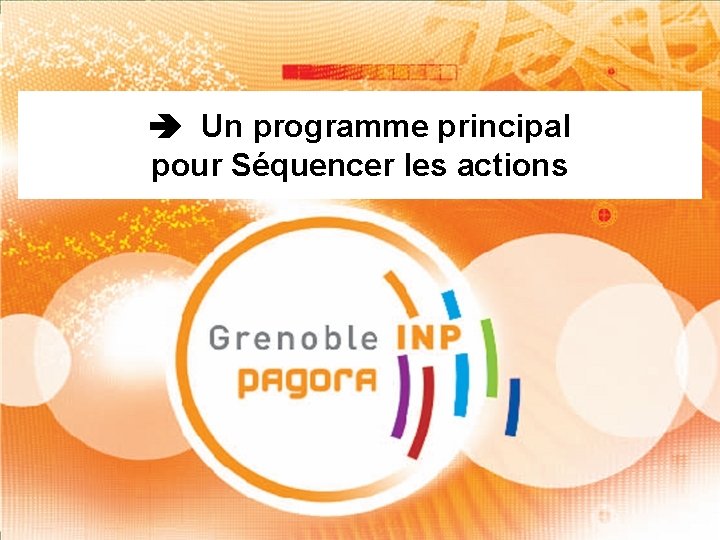  Un programme principal pour Séquencer les actions 