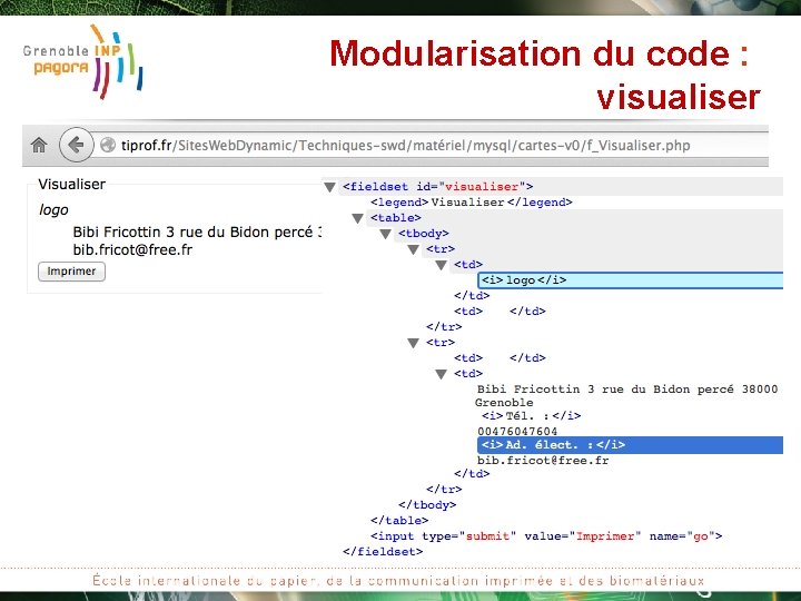 Modularisation du code : visualiser 