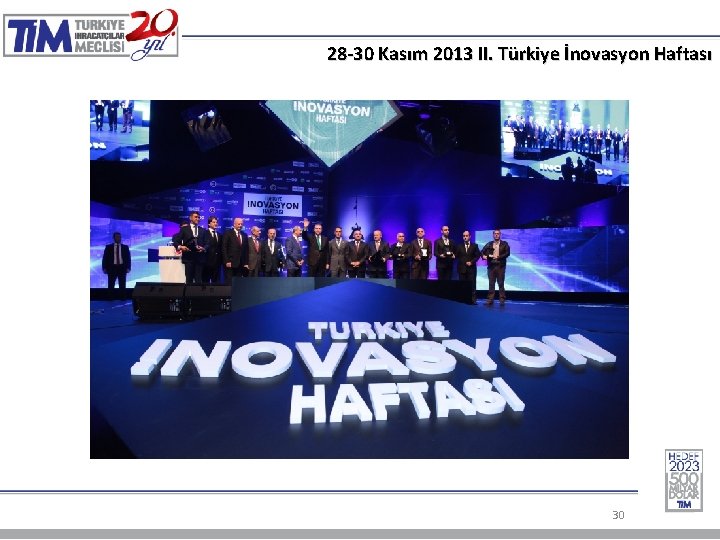 28 -30 Kasım 2013 II. Türkiye İnovasyon Haftası 30 