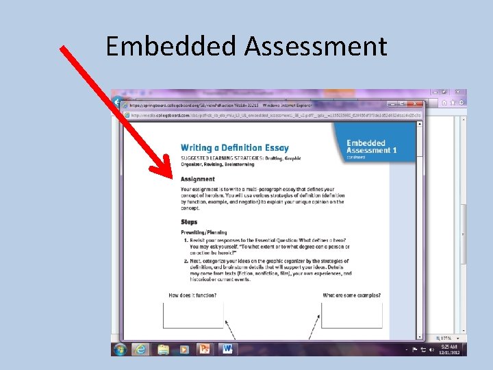 Embedded Assessment 