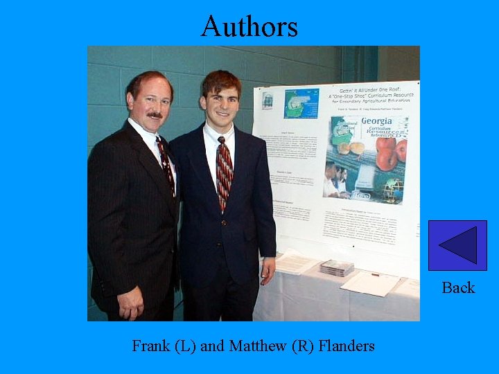 Authors Back Frank (L) and Matthew (R) Flanders 