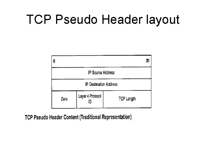 TCP Pseudo Header layout 