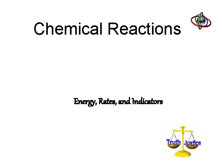 Chemical Reactions Energy, Rates, and Indicators 