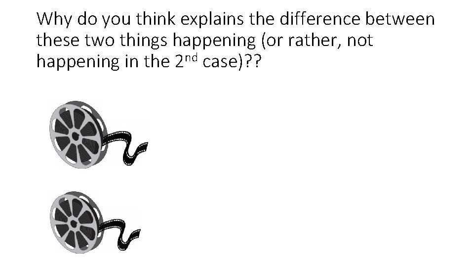 Why do you think explains the difference between these two things happening (or rather,