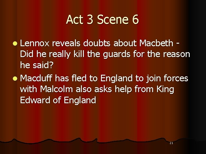 Act 3 Scene 6 l Lennox reveals doubts about Macbeth Did he really kill