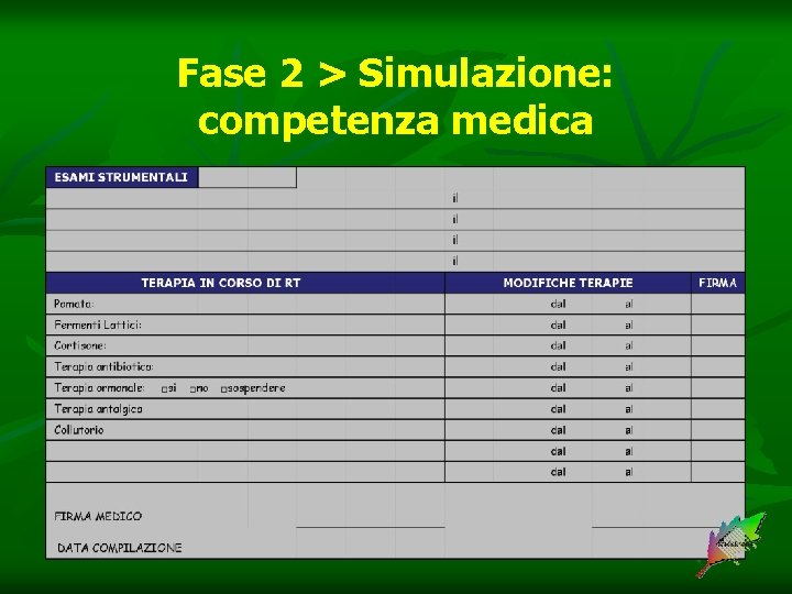 Fase 2 > Simulazione: competenza medica 