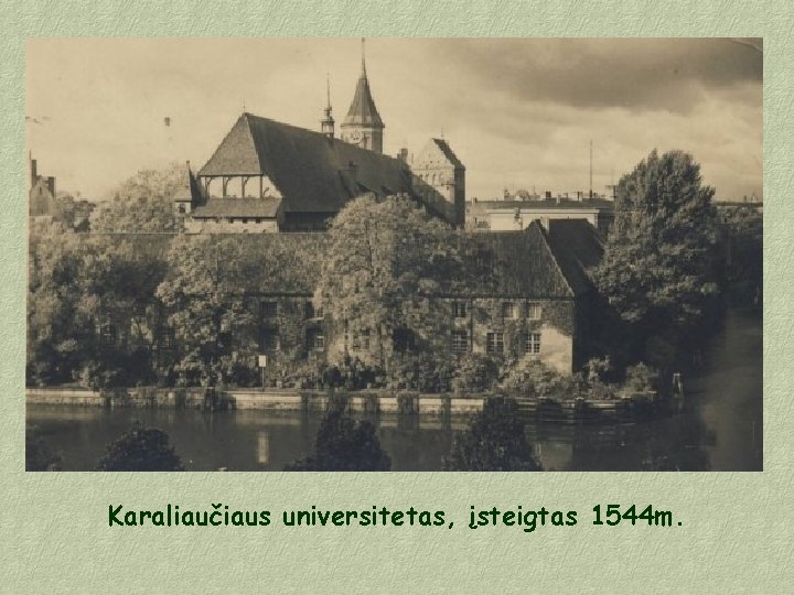 Karaliaučiaus universitetas, įsteigtas 1544 m. 