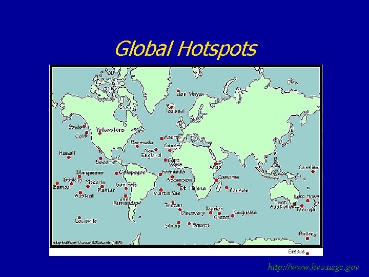 Global Hotspots http: //www. hvo. usgs. gov 