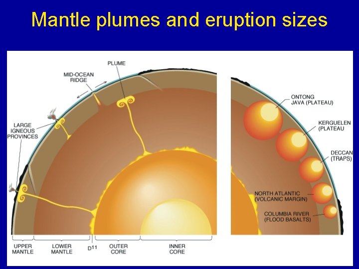 Mantle plumes and eruption sizes 