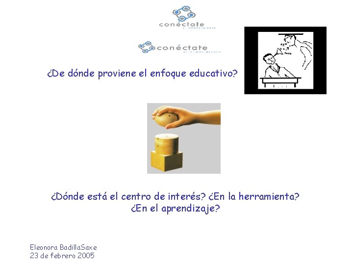 ¿De dónde proviene el enfoque educativo? ¿Dónde está el centro de interés? ¿En la
