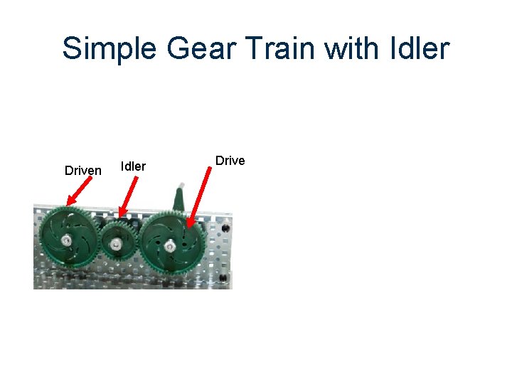 Simple Gear Train with Idler Driven Idler Drive 