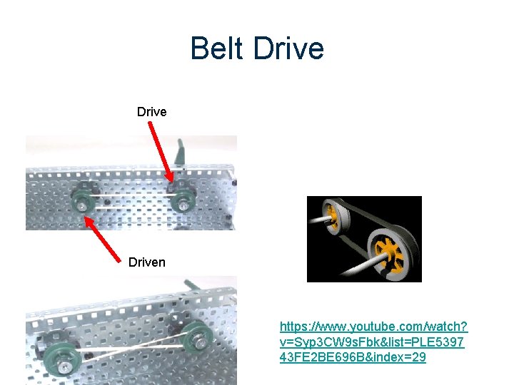 Belt Driven https: //www. youtube. com/watch? v=Syp 3 CW 9 s. Fbk&list=PLE 5397 43