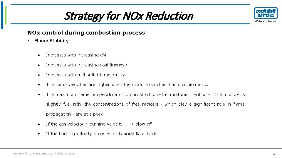 Click tofor edit Master title style Strategy NOx Reduction NOx control during combustion process