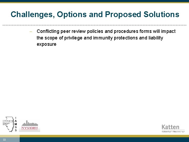 Challenges, Options and Proposed Solutions - Conflicting peer review policies and procedures forms will