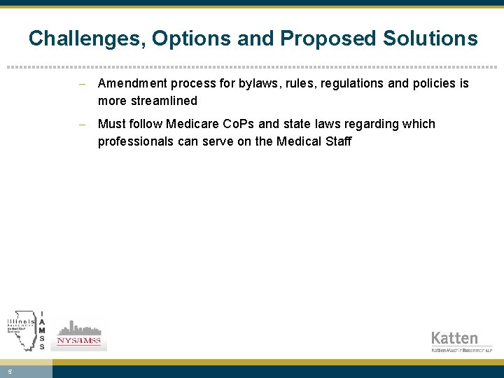 Challenges, Options and Proposed Solutions - Amendment process for bylaws, rules, regulations and policies