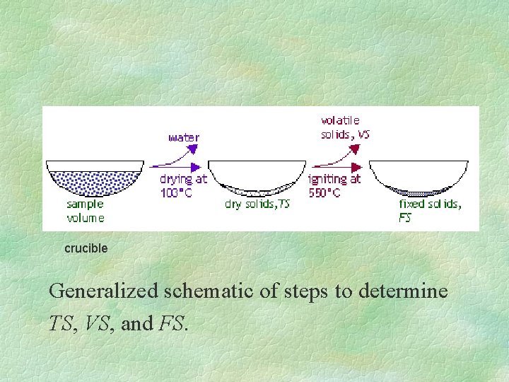 crucible Generalized schematic of steps to determine TS, VS, and FS. 