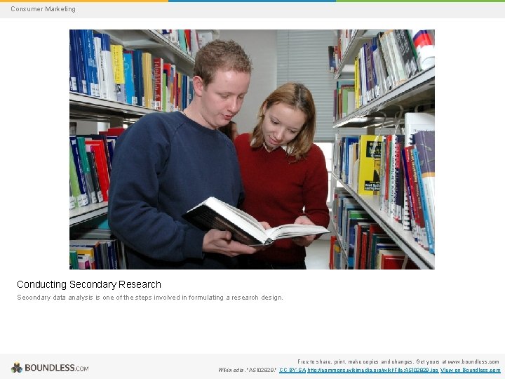 Consumer Marketing Conducting Secondary Research Secondary data analysis is one of the steps involved