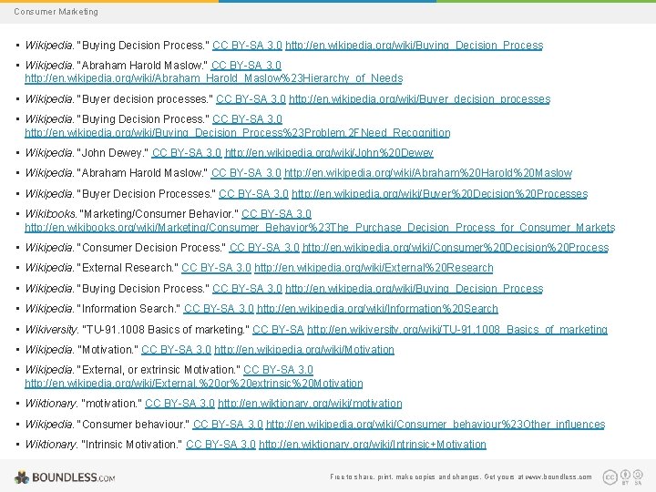 Consumer Marketing • Wikipedia. "Buying Decision Process. " CC BY-SA 3. 0 http: //en.
