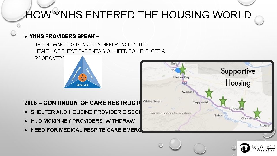 HOW YNHS ENTERED THE HOUSING WORLD Ø YNHS PROVIDERS SPEAK – “IF YOU WANT